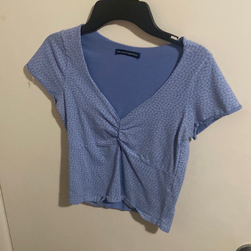 light blue brandy melville v neck